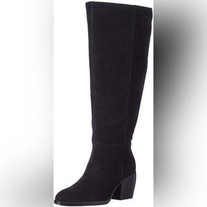 Knee High Naturalizer Black Suede Heeled Boots by Naturalizer 8-1/2w Wide Calf